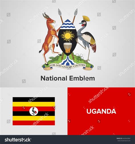 Uganda National Emblem Flag Stock Vector (Royalty Free) 642642064 ...