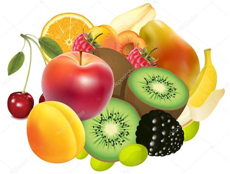 Variety of Exotic fruits Stock Vector Image by ©mtr980 #9192625