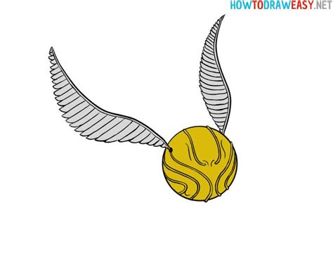 The Golden Snitch Drawing Guide | Golden snitch, Harry potter quidditch ...