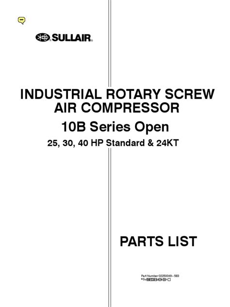 Manual Sullair | Gas Compressor | Pipe (Fluid Conveyance)