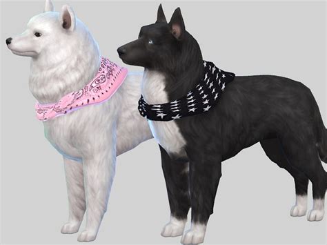 Pinkzombiecupcakes' Large Dog Bandanas | Sims 4 pets, Sims pets, Sims 4