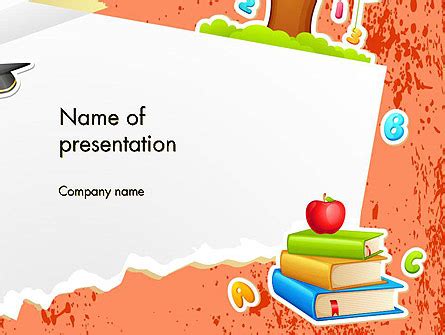 School Theme Background Presentation Template for PowerPoint and ...