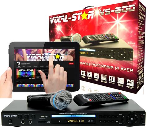 Buy Vocal-Star VS-800 Bluetooth CDG Karaoke Machine with 2 Microphones ...