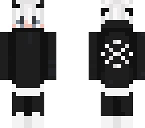 White Hair Ninja Hoodie Boy | Minecraft Skin