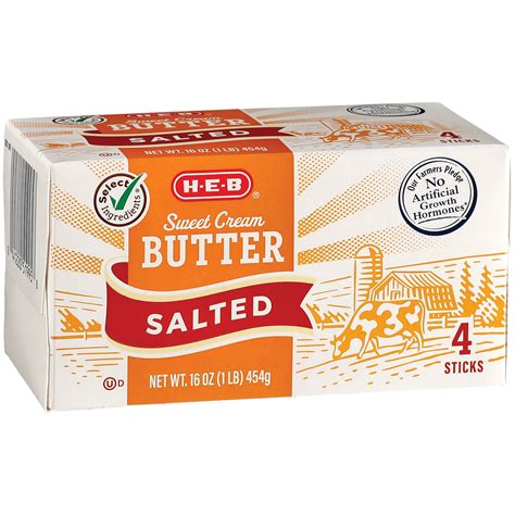 H-E-B Select Ingredients Sweet Cream Salted Butter - Shop Butter ...