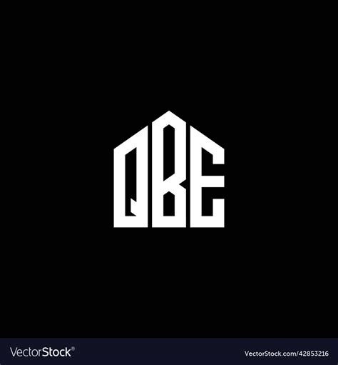 Qbe letter logo design on black background Vector Image