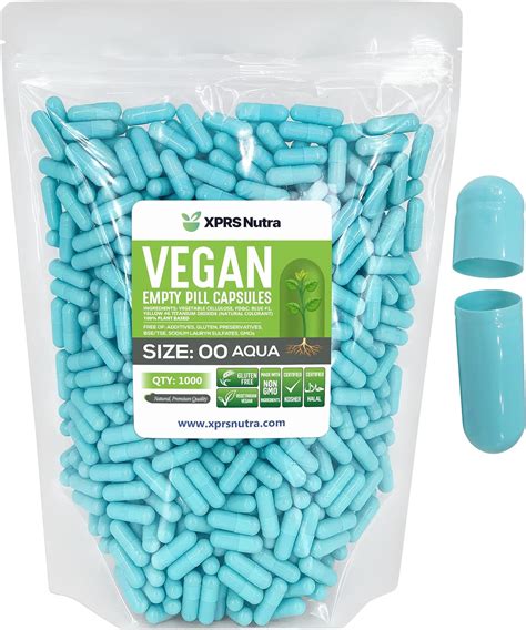 Amazon.com: XPRS Nutra Size 00 Empty Capsules - 1000 Count Empty Vegan ...