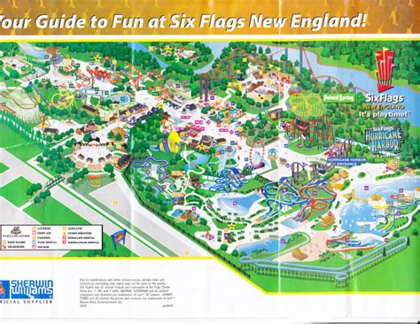 Six Flags New England - 2005 Park Map