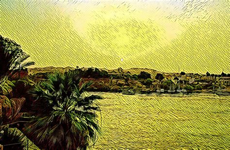 Nile River Sunset Digital Art by Renata Dyk - Pixels