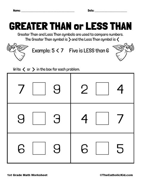 Greater And Less Than Signs Worksheets