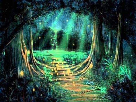 Enchanted Forest Forest Fairy Wallpaper - Mural Wall