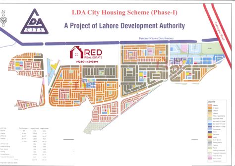 LDA City Lahore Phase 1 Map - Latest Update Map - RED Real Estate