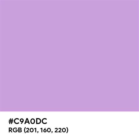 Wisteria color hex code is #C9A0DC