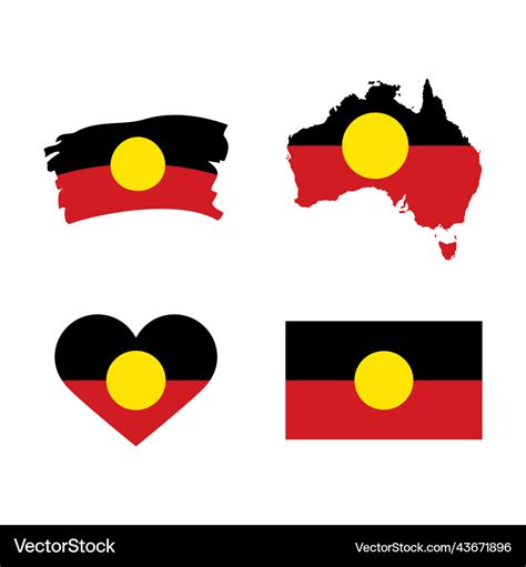 Aboriginal Flag And Australian Flag