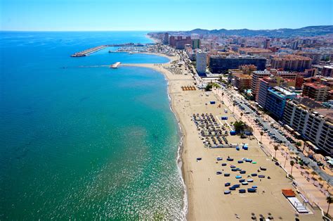 Fuengirola beach. Drone aerial photography Marbella, Costa del Sol by ...