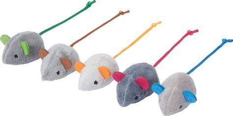 FRISCO Basic Plush Mice Cat Toy with Catnip, 5 count - Chewy.com