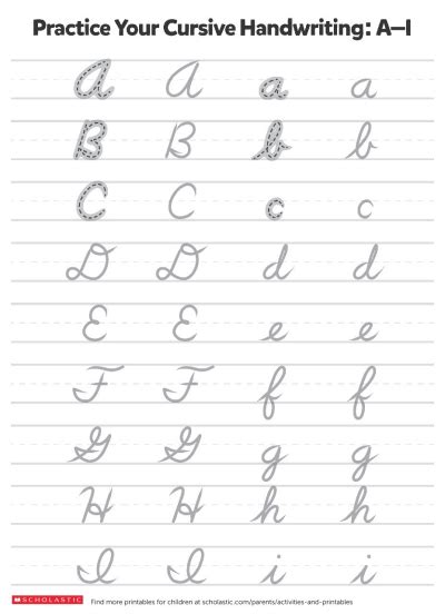 Practice Cursive Writing Worksheets