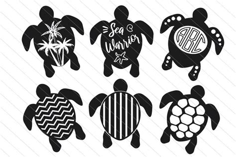 Turtles svg turtle silhouette vector clipart, turtle monogram svg By ...