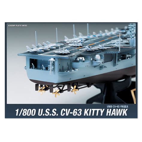 ACADEMY #14210 1/800 Plastic Model Kit CV-63 USS KITTY HAWK | eBay