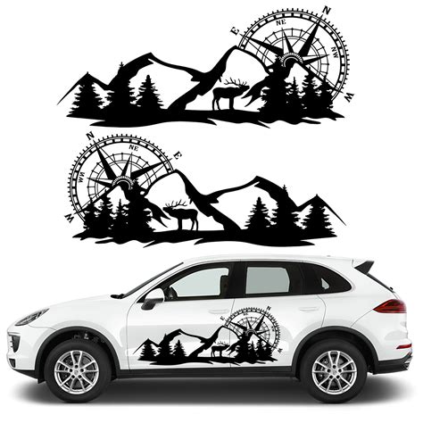 Buy Fochutech Cool Car Stickers for Men, Compass ain Big Car Decals ...