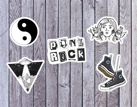 Grunge Aesthetic Stickers Printable - Free Printable Templates