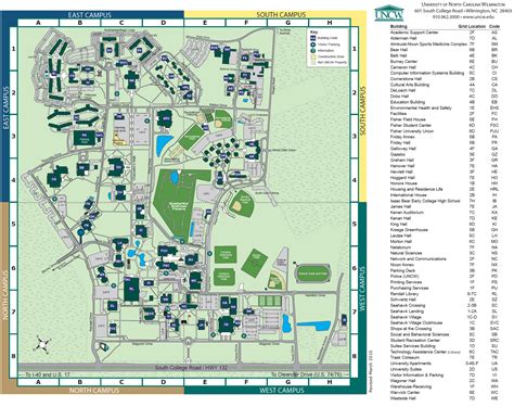 UNC Wilmington Campus Map - wilmington nc • mappery