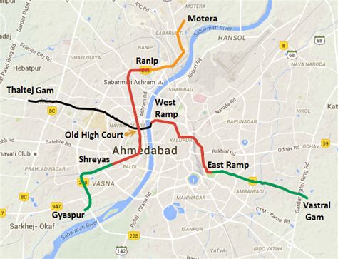 AhmedabadMetroMap3b | The Metro Rail Guy