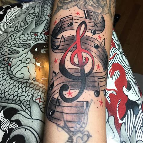 75+ Lovely Music Note Tattoo Ideas – For Those Who Is In Love With Music