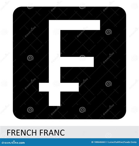 French Franc Currency Symbol Stock Illustration - Illustration of ...