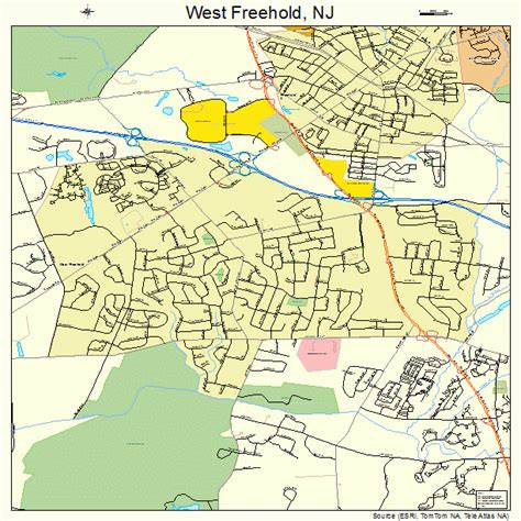 West Freehold New Jersey Street Map 3479100