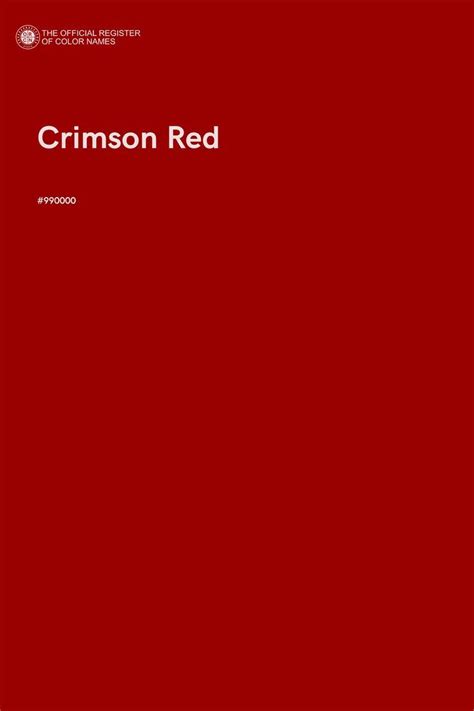 Crimson Red Color - #990000