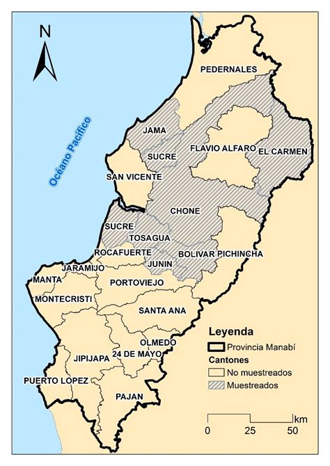 Mapa del área de estudio en la provincia de Manabí, Ecuador | Download ...