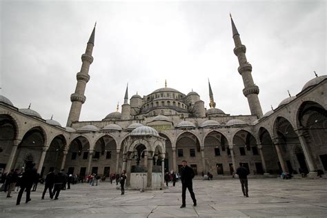 A Mosque, a Museum, and a Cistern in Sultanahmet Square in Istanbul, Turkey