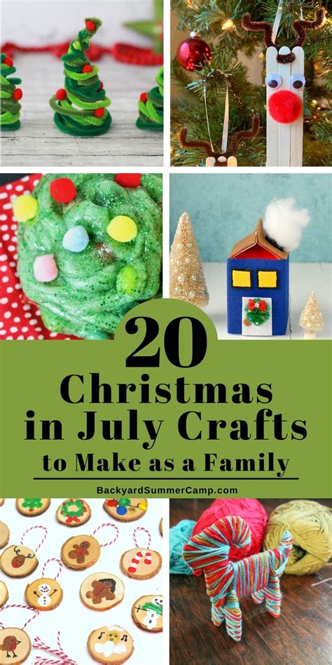 20 Christmas in July Crafts to Make as a Family- Backyard Summer Camp