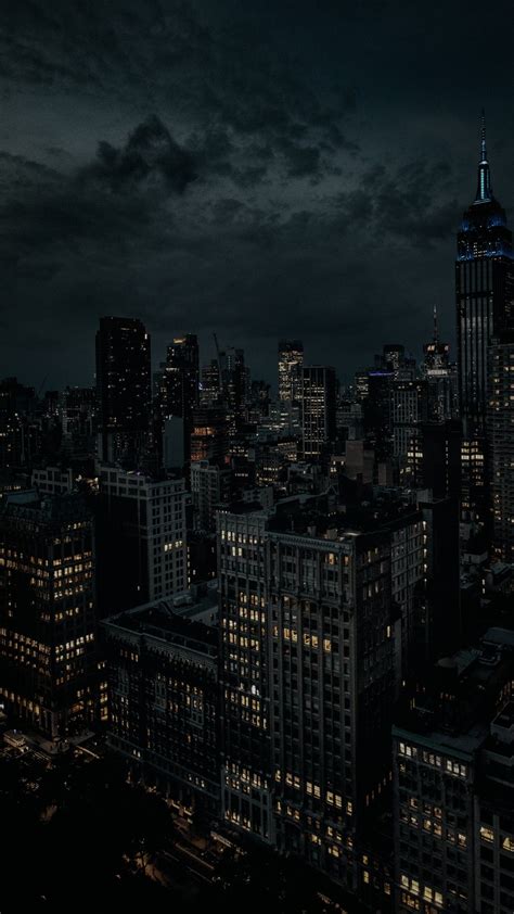 🔥 Free Download Dark Night City Lighte And Buildings Wallpaper ...