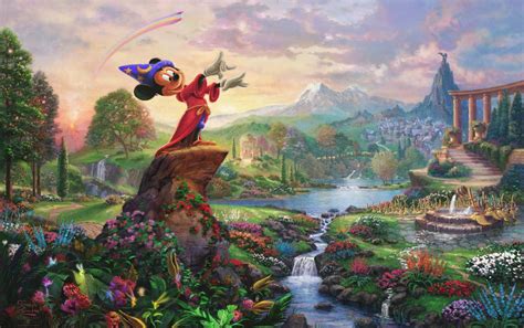 Mickey Mouse Fantasia Wallpapers - Thomas Kinkade Disney Puzzles Mickey ...