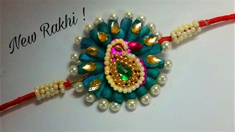 DIY Peacock Rakhi making ideas || How to make beautiful Rakhi at home ...