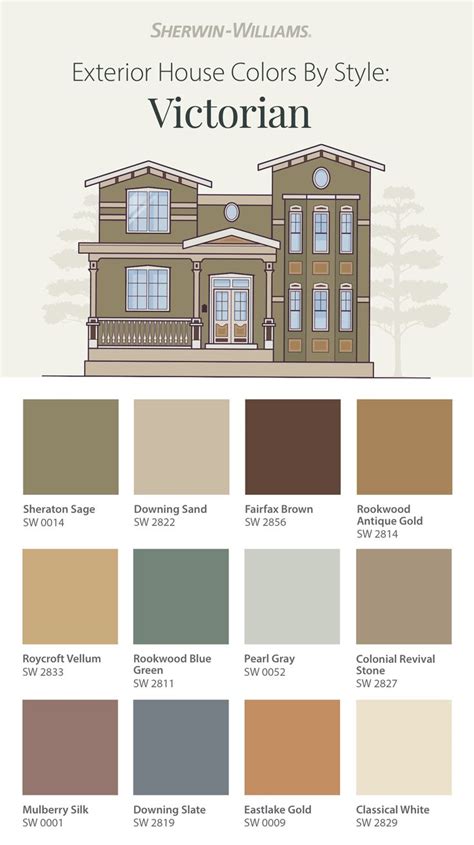 the exterior house colors by style, which are brown and tan with white ...