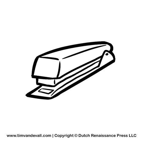 stapler-bw-clipart - Tim's Printables