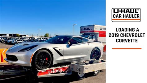 Loading a 2019 Chevy Corvette onto a U-Haul Car Hauler - YouTube