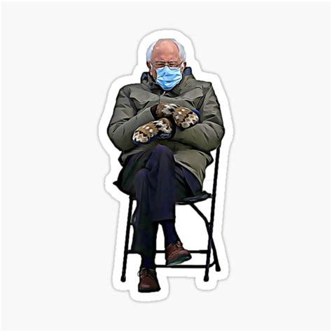 "Bundled Up Bernie Meme " Sticker for Sale by NikkiMason21 | Redbubble