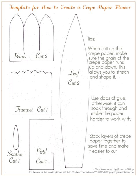 Printable Paper Trumpet Craft Template