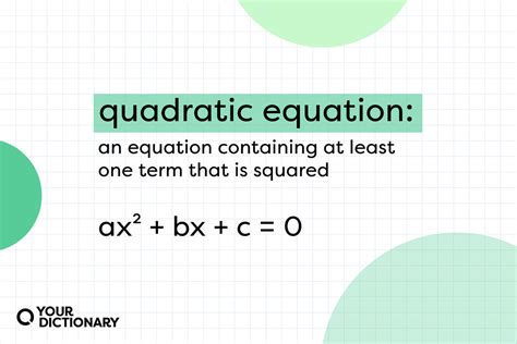 Examples of Quadratic Equation | YourDictionary