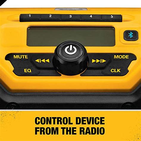 DEWALT 20V MAX* Portable Radio & Battery Charger, Bluetooth (DCR025 ...