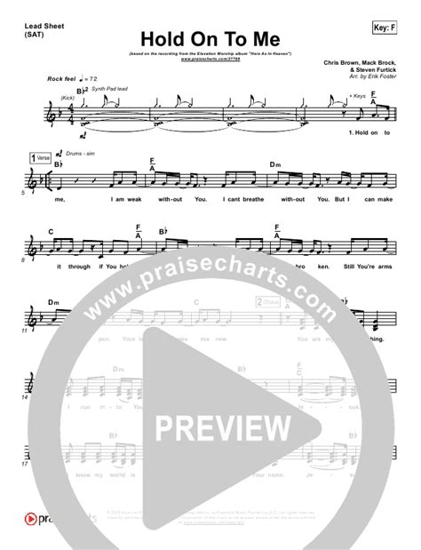 Hold On To Me Sheet Music PDF (Elevation Worship) - PraiseCharts