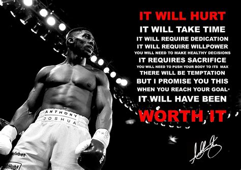 Buy Anthony Joshua Boxing It Will Hurt Inspirational Motivational Quote ...