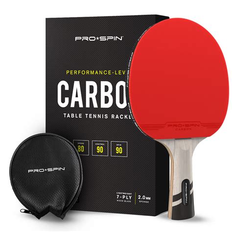 Buy PRO SPIN Carbon Ping Pong Paddles - Premium Table Tennis Rackets ...