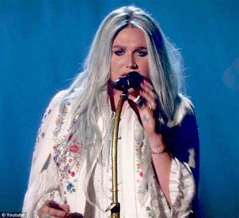 Kesha performs Praying live at the YouTube space in LA | Daily Mail Online