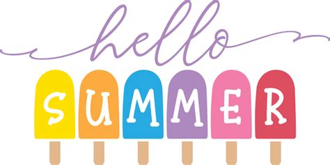 Hello summer, ice cream clipart image - free svg file for members - SVG ...