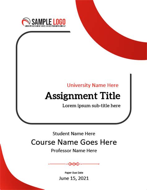 Assignment Cover Page Template Free Download - Get What You Need For Free